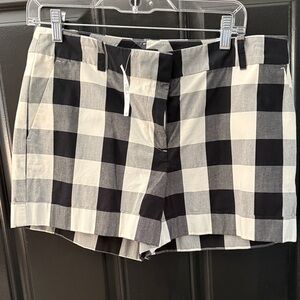 LOFT Checkered Women's Shorts in Black and White